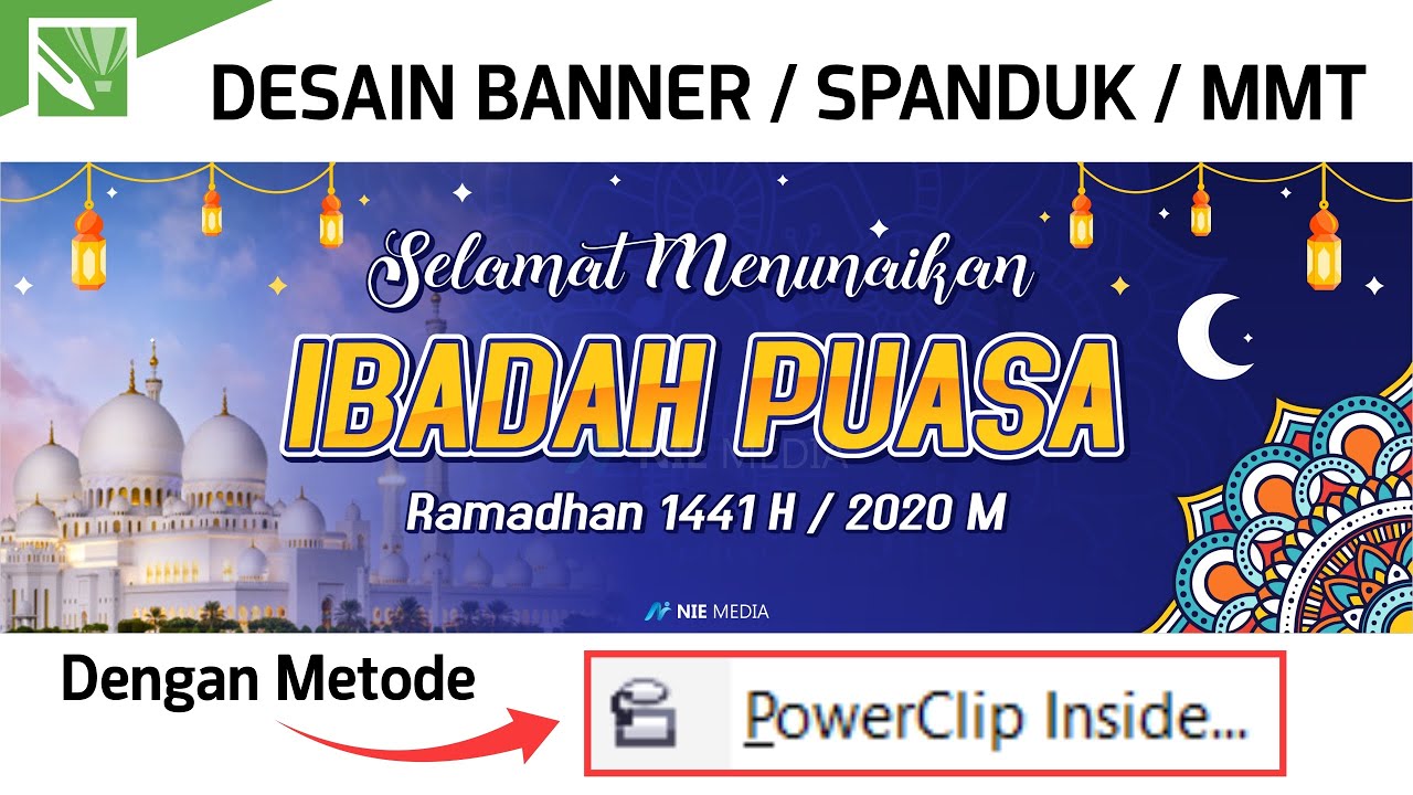 Lengkap Cara Desain Banner Spanduk Mmt Selamat Menunaikan Lihat