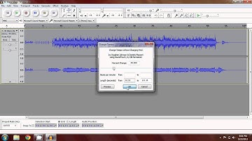Slowing a Song Down Using Audacity