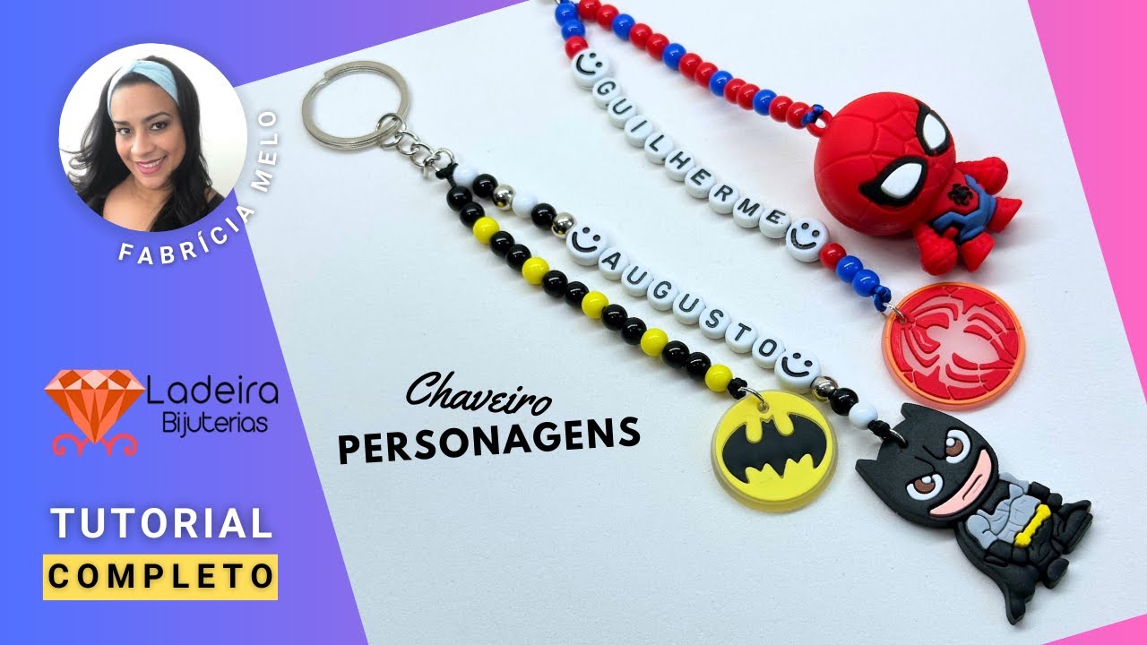 Chaveiro Personagens passo a passo #diy #pap #chaveiro