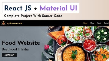 Reactjs Material UI Restaurant Website Complete Project | Reactjs projects | Reactjs Website