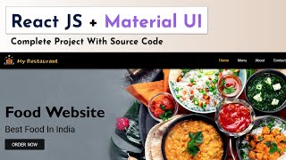 Reactjs Material UI Restaurant Website Complete Project | Reactjs projects | Reactjs Website screenshot 5