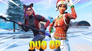 JOGANDO DUO NO MAPA COBERTO DE NEVE - FORTNITE