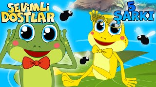 En Popüler 5 KÜÇÜK KURBAĞA Çocuk Şarkısı🐸| Sevimli Dostlar Bebek Şarkıları | Adisebaba TV