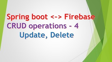 13  Spring boot - Firebase Integration | CRUD Operations Part - 4