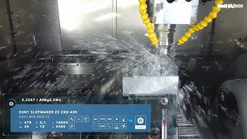 Aluminium machining “Defined Slots”: EXN1 Slotmaker Z3 2XD ASR Roughing Cutter in Action