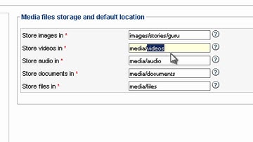 Joomla LMS - Guru - Media Settings