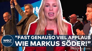 UNION: CDU-Chef Merz bei CSU-Parteitag! "Hoher Besuch!" Schwestern demonstrieren Einigkeit!