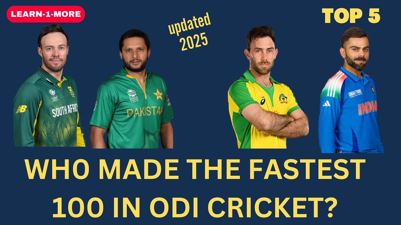 TOP 5 FASTEST 100s in One Day International CRICKET! - YouTube