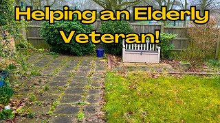 Helping 94 YEAR OLD Veteran get his garden back into shape.