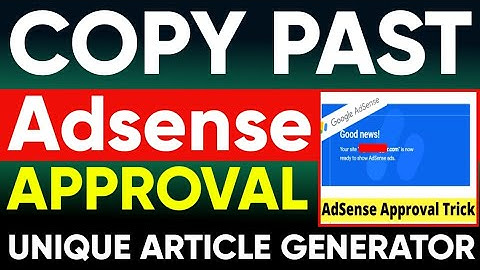 How To Write Unique And Copy Paste Article For Adsense Approval | unique article kaise likhe