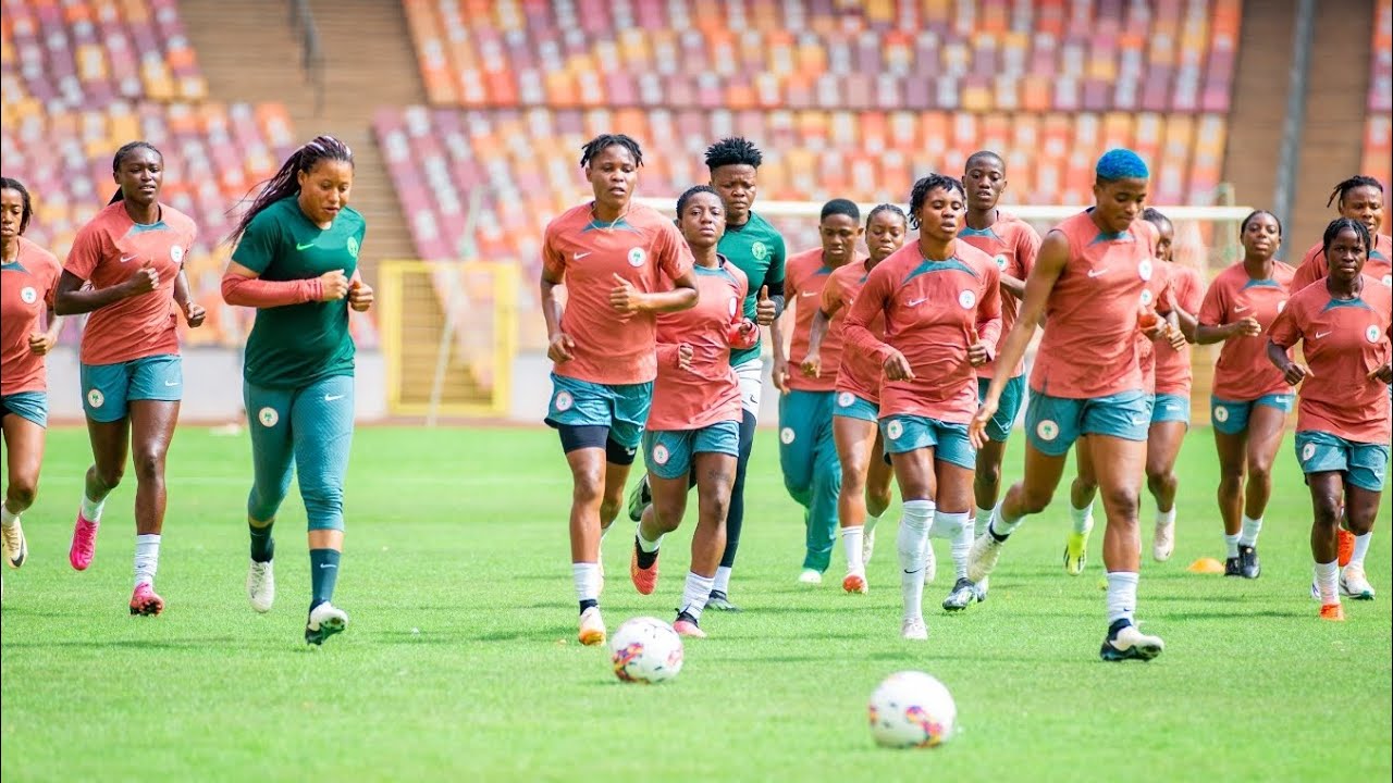 Super Falcons training today for South Africa qualifiers (Olympics ...