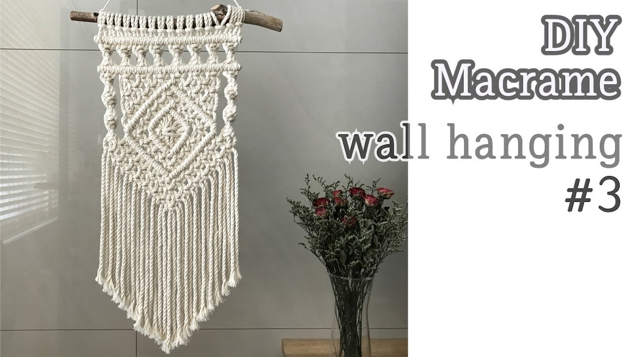[Eng sub] DIY Macrame wall hanging #3 / 마크라메 월행잉 #3