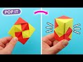 Easy origami pop it fidgets antistress moving paper toys origami clic clac card  tutorial