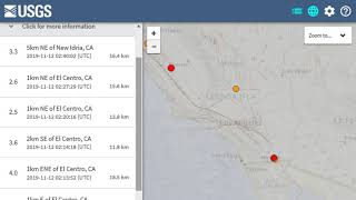 Earthquakes increasing in southern cali near el centro 11/11/2019