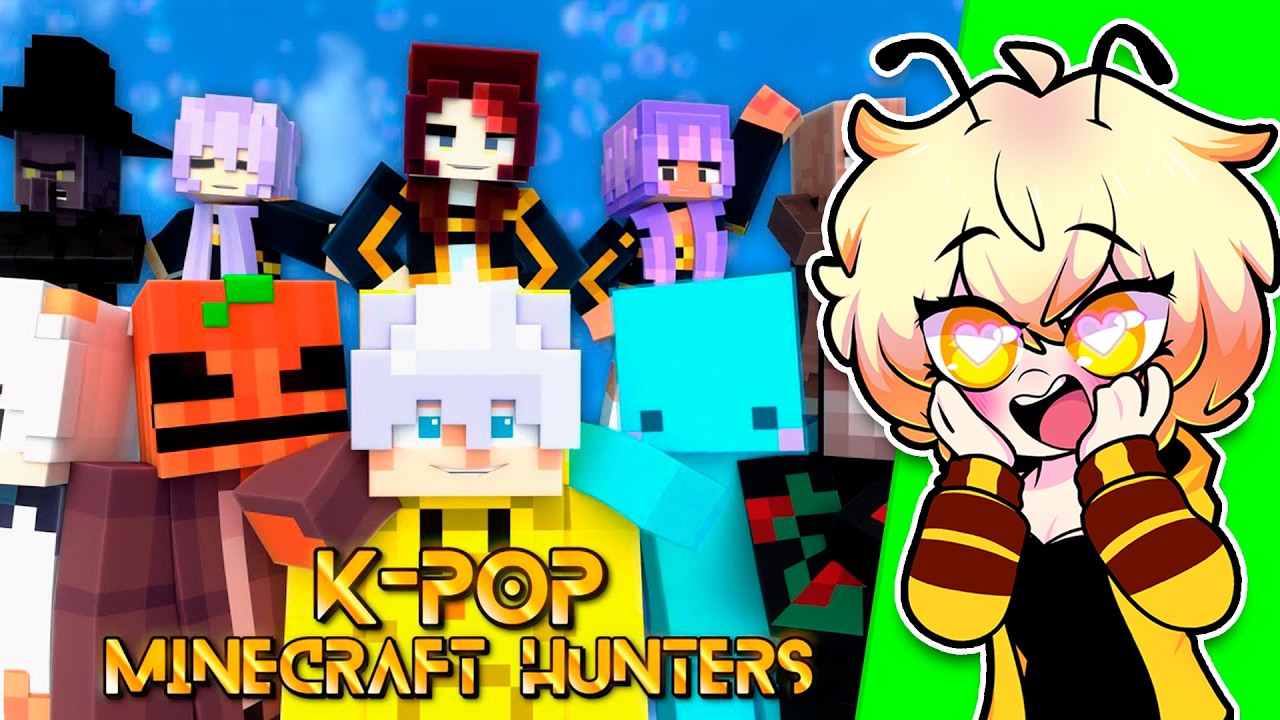 REACCIONAMOS a K-POP MINECRAFT HUNTERS 🎬 Película Animada de Minecraft | Mero y Galaxito