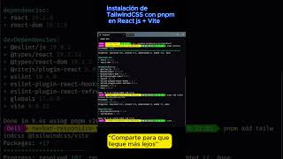 Instalación TailwindCSS en React js + Vite