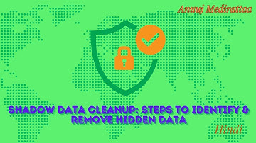 Shadow Data Cleanup  Steps To Identify & Remove Hidden Data, Hindi Edition