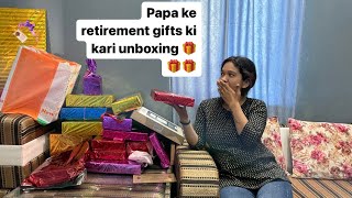 Dad's retirement gifts are unboxing 🎁🎁🎁🎁