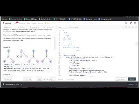 leetcode310  Minimum Height Trees-BFS-topological sorting