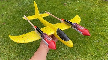 Experiment: Rocket powered Airplane !!