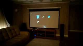 Домашний кинотеатр (включение системы)(Включение системы домашнего кинотеатра на основе видеопроектора с моторизированным проекционным экраном,..., 2014-02-25T15:08:38.000Z)