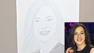 رسم الفنانه دنيا سمير غانم 