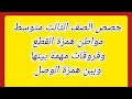 الصف الثالث متوسط الحصة الحادية والثلاثون مواطن همزة القطع