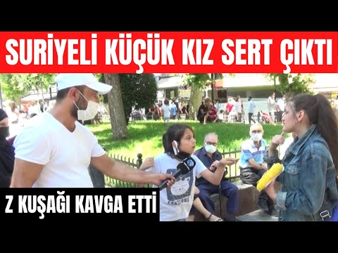 SURİYELİ KÜÇÜK KIZ ÇOK SERT KONUŞTU.KAVGALI Z KUŞAĞI RÖPORTAJI