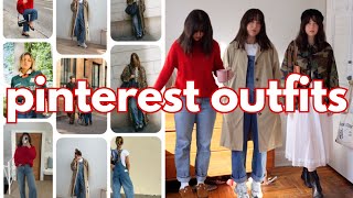 recreating trendy pinterest outfits with clothes I already own