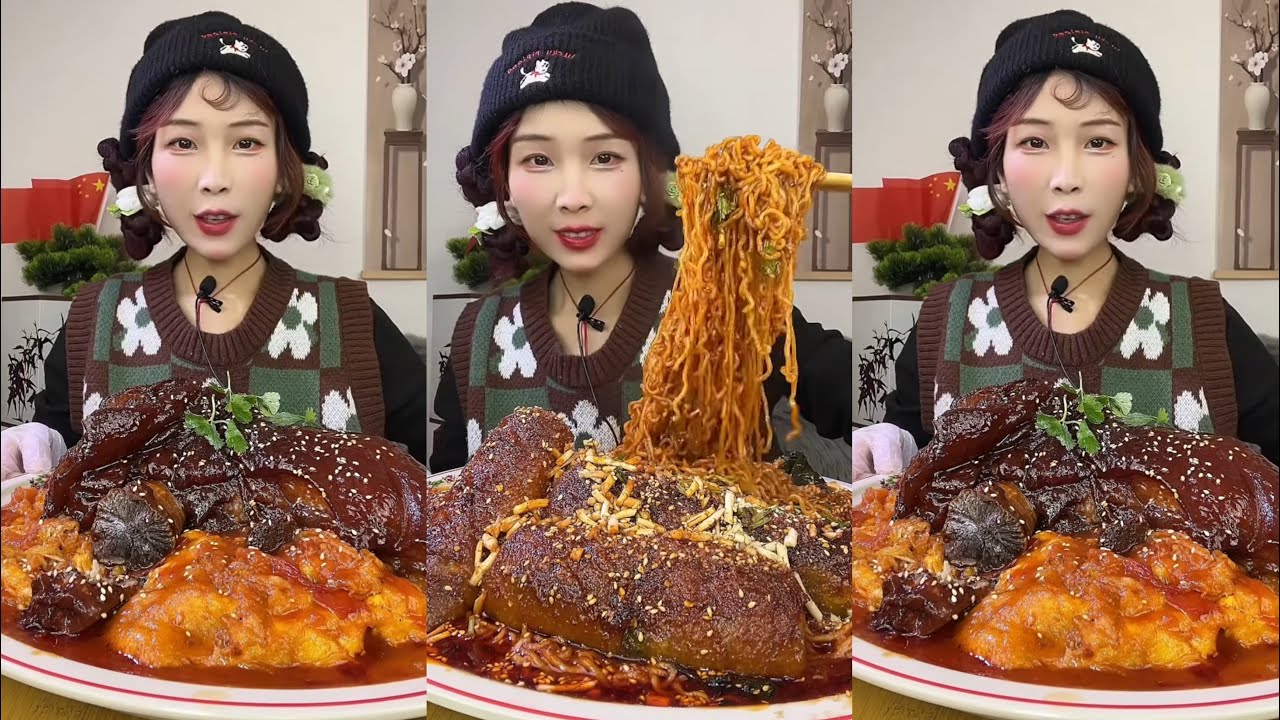 【ASMR】【MUKBANG】GIANT PORK BELLY | EATING SHOW |CHINESE MUKBANG |食べ |吃播 LOVE ASMR