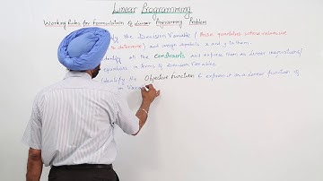 Best Free Topic l ICSE MATH XII l LINEAR PROGRAMMING l Working rule l L1348