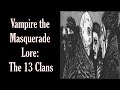 Vampire the masquerade the 13 clans