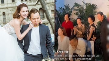 BỐ MẸ Vũ Khắc Tiệp đến HỎI CƯỚI Ngọc Trinh, THÔNG GIA chụp ảnh cùng nhau | Ông Bầu Showbiz