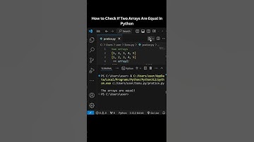 How to Check If Two Arrays Are Equal in Python (Python Hack!)