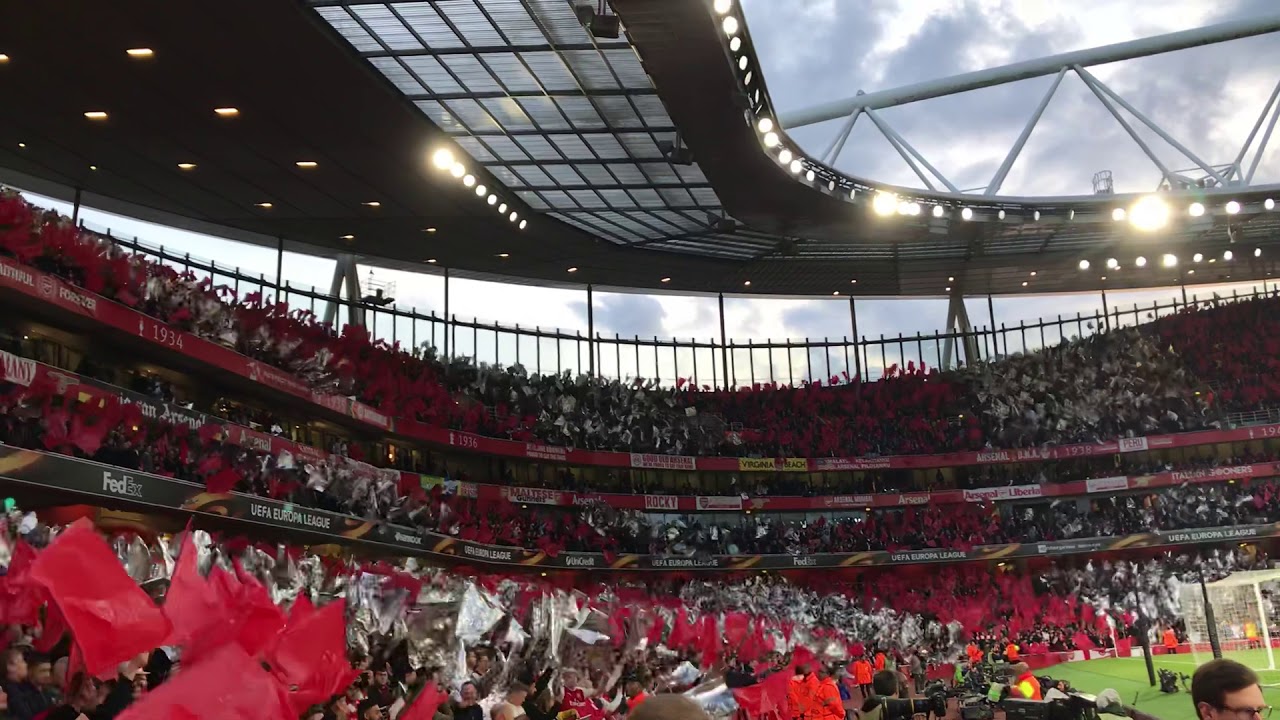 Arsenal v Atletico Madrid Tifo - Supporters Art UK - YouTube