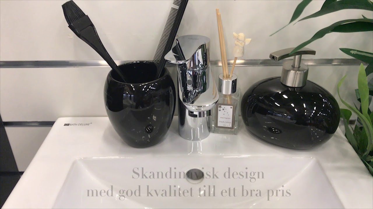 Badrumsmöbel bath deluxe camden svart 40 cm