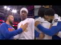 KAT Hugs Paul George Jalen Brunson Shows Love To VJ After Knicks Sweep 76ers 