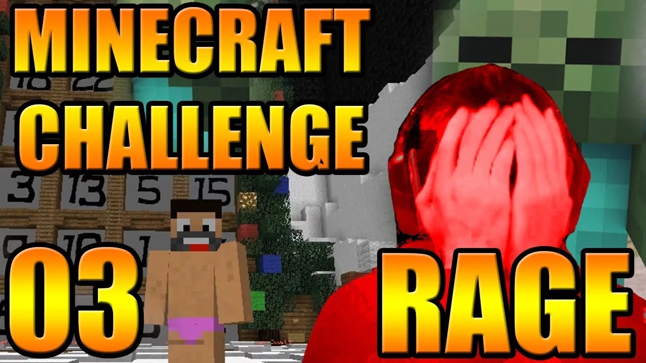 Minecraft Challenge #03 - RAGE QUIT! НЕВИДИМИ ЗОМБИТА - YouTube