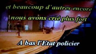 Video thumbnail of "A bas l'état policier"