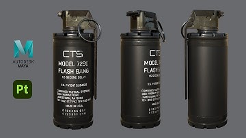 Flash-Bang Grenade | Autodesk Maya | Substance Painter
