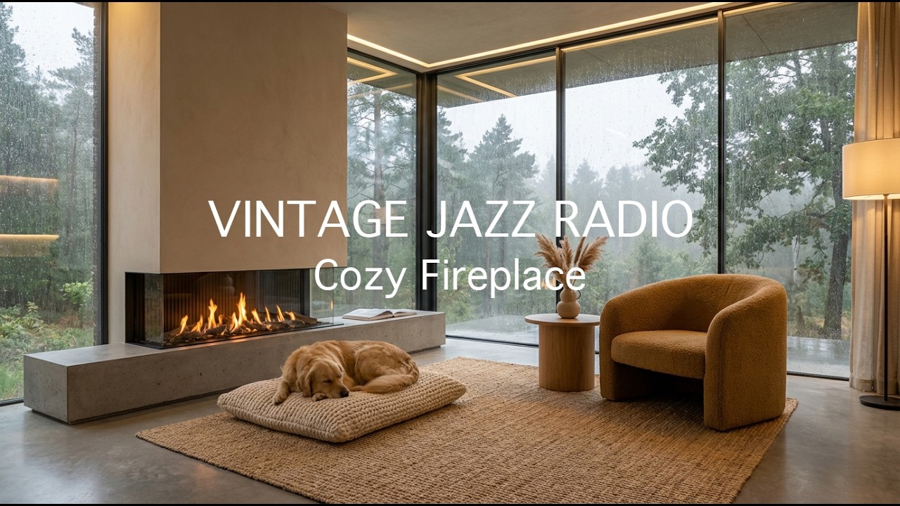 Vintage Jazz Radio 84 🔥 REAL Jazz & Fireplace Ambience | Cozy Luxury Jazz Lounge