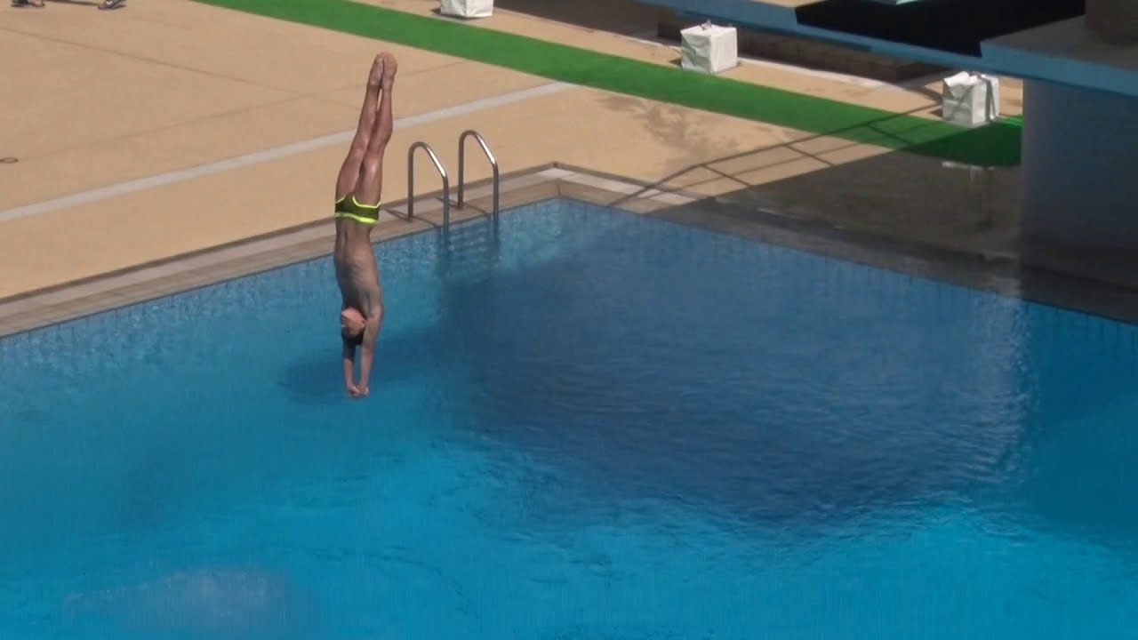 2016年IH 水泳 飛板飛込 男子 決勝 制限選択飛①