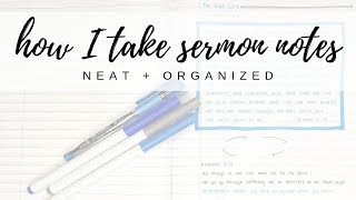 How To Take Sermon Notes  Neat and Organized