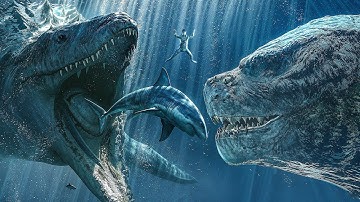 Godzilla vs Megalodon vs Mosasaurus Battles by Dazzling Divine AI