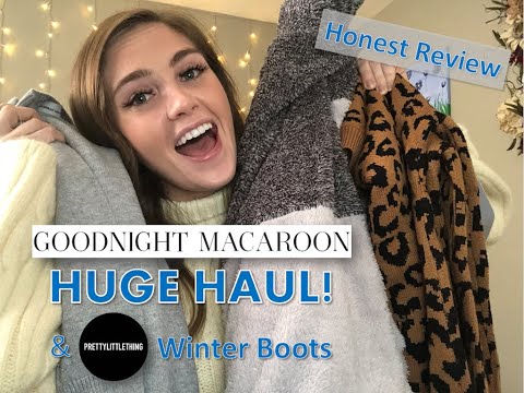 GOODNIGHT MACAROON UNBOXING + PRETTYLITTLETHING WINTER BOOTS