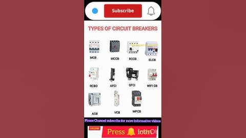 Types of electric circuit breakers and use info , electrician interview mein poche ja sakte hein MCB