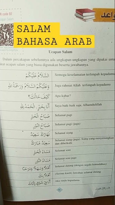 UNGKAPAN SALAM BAHASA ARAB