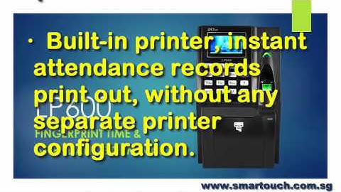 Biometric Fingerprint Machine LP600 Special Features Integrated with Time Attendance and Payroll
