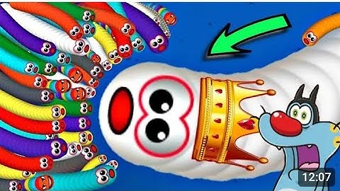 🥶🐍Hardest Game WormsZone.io Highest Score Record Kill Tiny Snake 🐍 Oggy Saamp Shinchan Game...