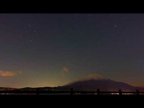 富士山と星空の微速度撮影　【4Kタイムラプス】　プロレタリア